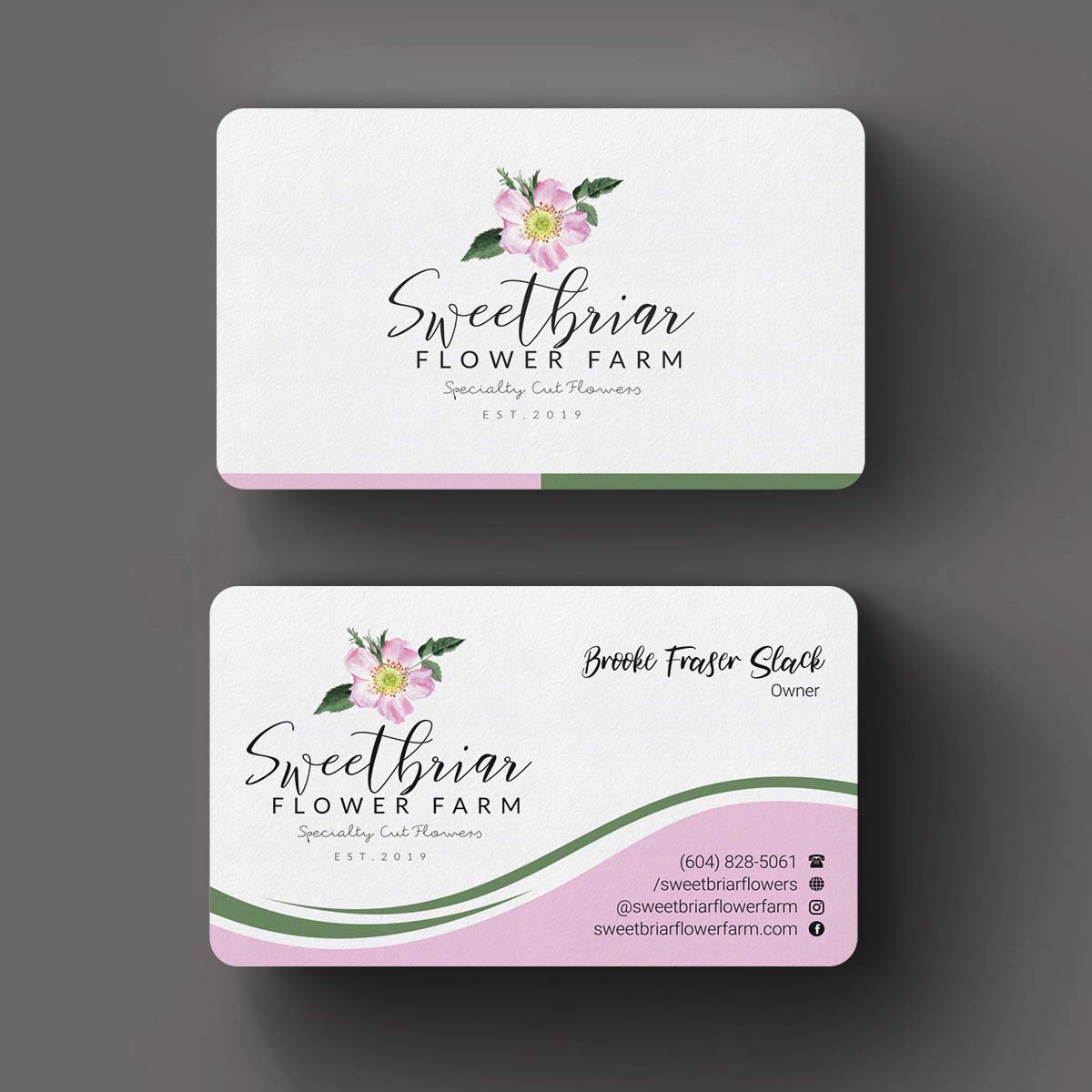 Design de Carte de Visite par INDIAN_Ashok pour Sweetbriar Flower Farm | Design #23909493