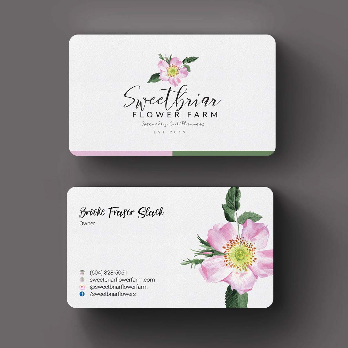 Design de Carte de Visite par INDIAN_Ashok pour Sweetbriar Flower Farm | Design #23909494