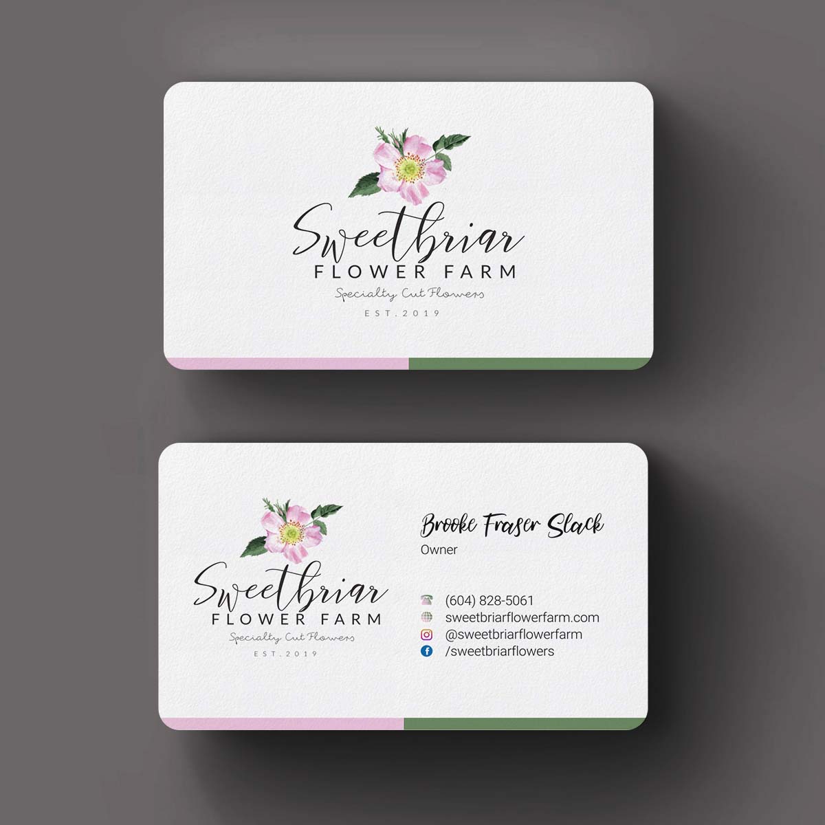 Business Card Design by INDIAN_Ashok for Sweetbriar Flower Farm | Design #23909496