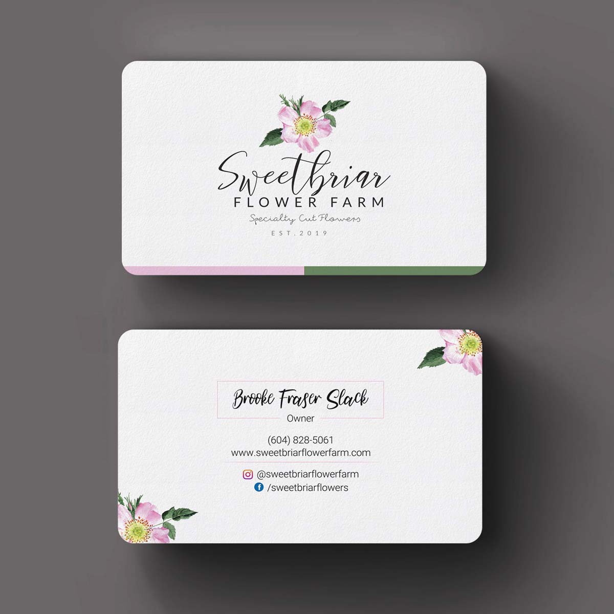 Design de Carte de Visite par INDIAN_Ashok pour Sweetbriar Flower Farm | Design #23909498