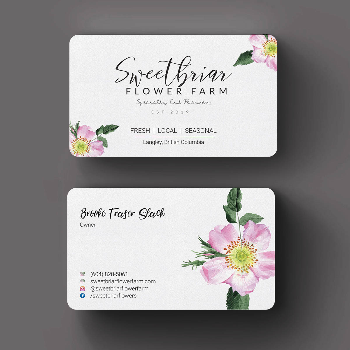 Design de Carte de Visite par INDIAN_Ashok pour Sweetbriar Flower Farm | Design #23963385