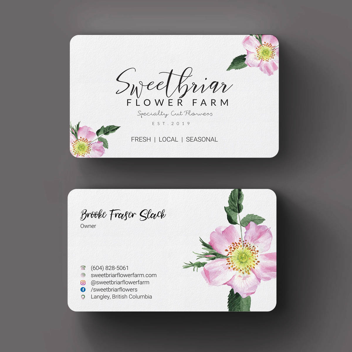 Design de Carte de Visite par INDIAN_Ashok pour Sweetbriar Flower Farm | Design #23963386
