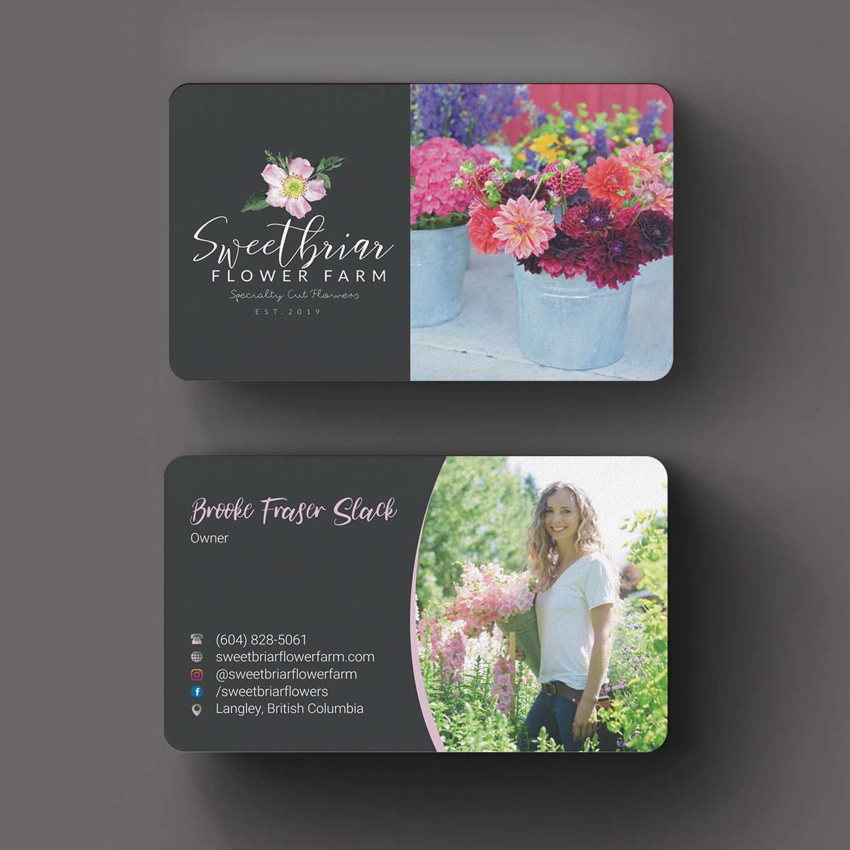 Design de Carte de Visite par INDIAN_Ashok pour Sweetbriar Flower Farm | Design #24000582