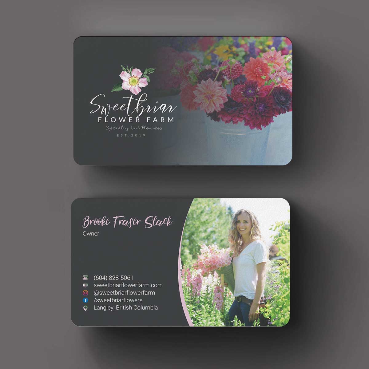 Business Card Design by INDIAN_Ashok for Sweetbriar Flower Farm | Design #24000584