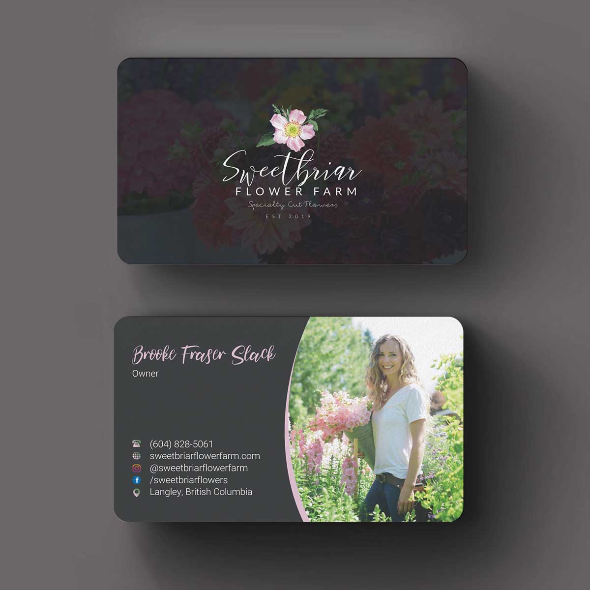 Visitenkarten-Design von INDIAN_Ashok für Sweetbriar Flower Farm | Design #24000585