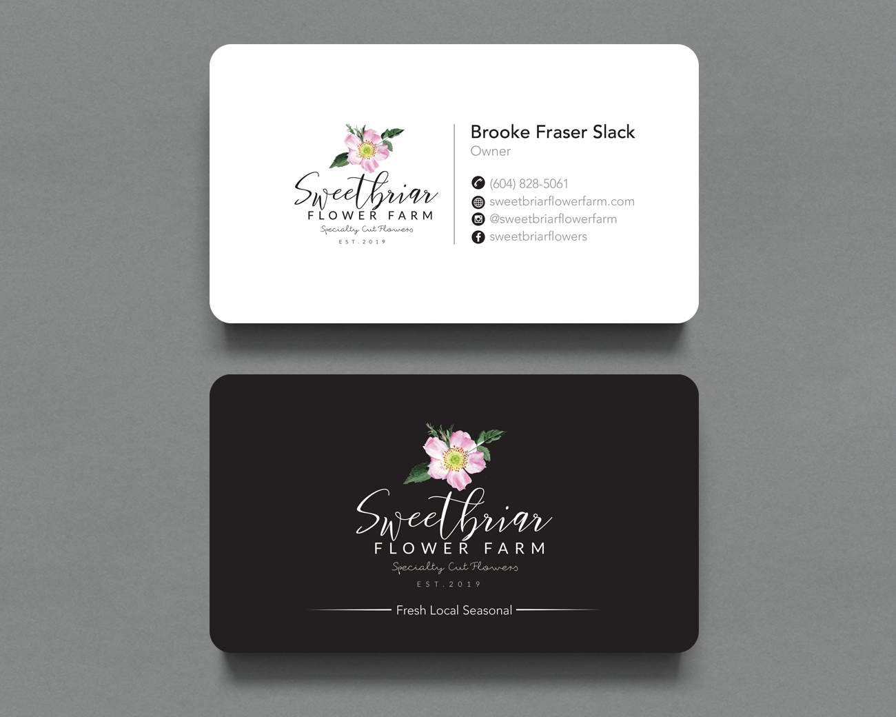Business Card Design by Shahin Hossen for Sweetbriar Flower Farm | Design #23909609