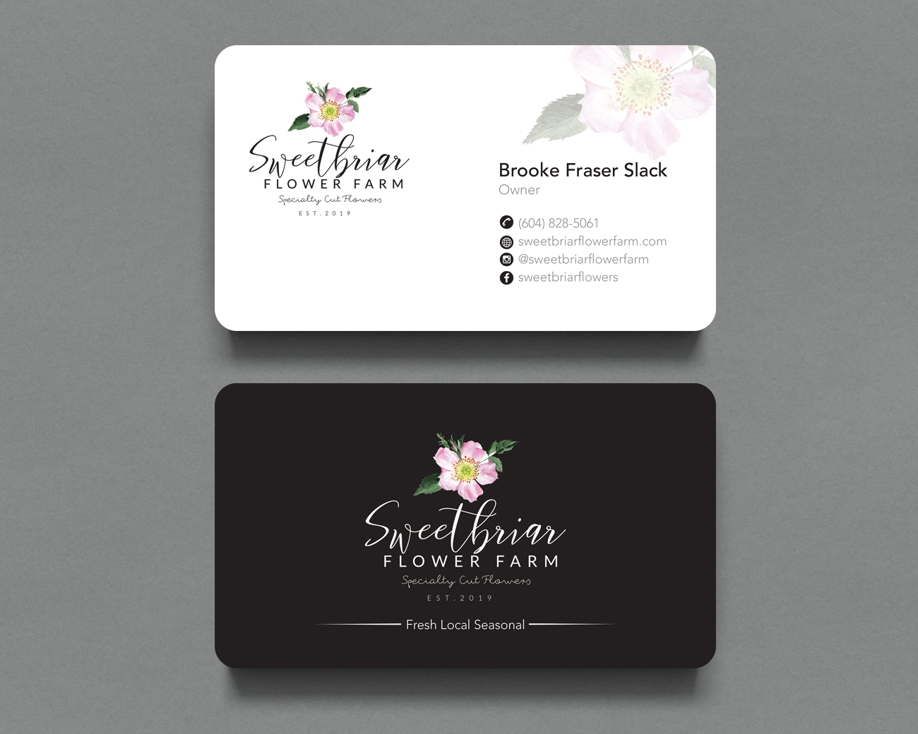 Business Card Design by Shahin Hossen for Sweetbriar Flower Farm | Design #23909655