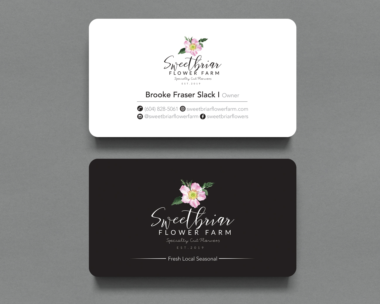 Business Card Design by Shahin Hossen for Sweetbriar Flower Farm | Design #23909726