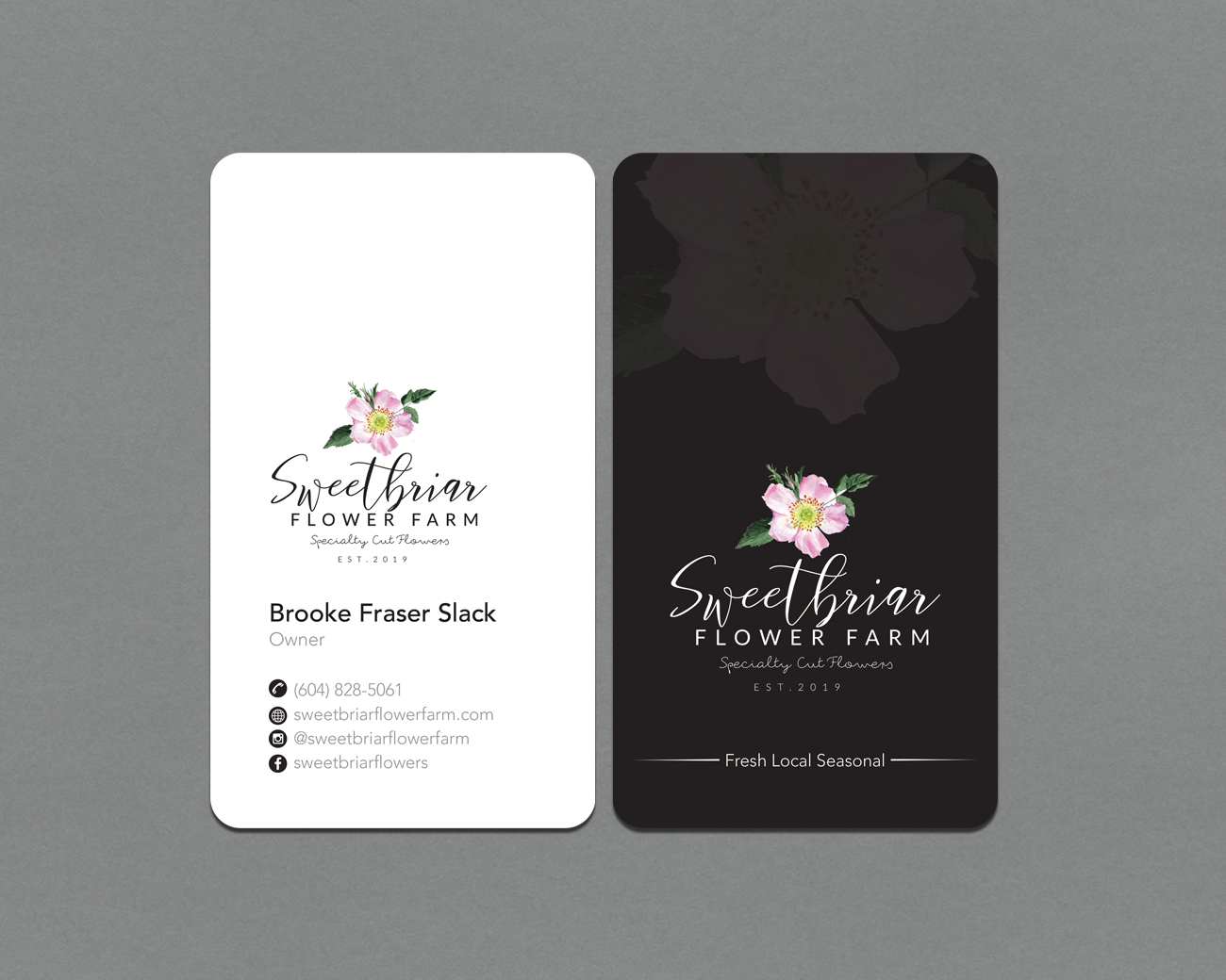 Business Card Design by Shahin Hossen for Sweetbriar Flower Farm | Design #23909787