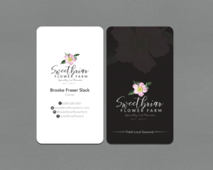 Business Card Design by Shahin Hossen for Sweetbriar Flower Farm | Design: #23909826