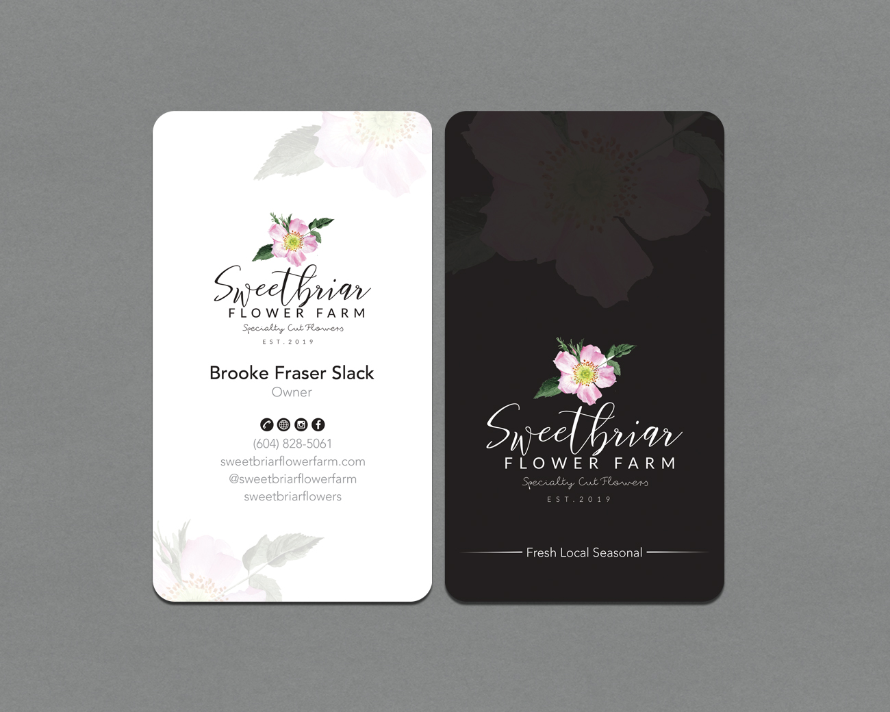 Business Card Design by Shahin Hossen for Sweetbriar Flower Farm | Design #23909862