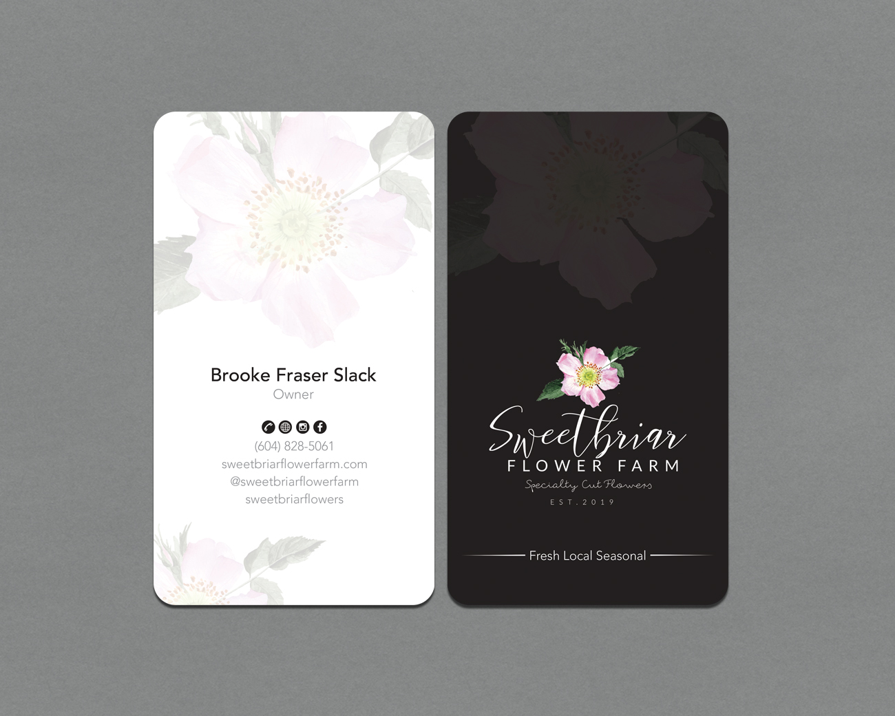 Business Card Design by Shahin Hossen for Sweetbriar Flower Farm | Design #23928539