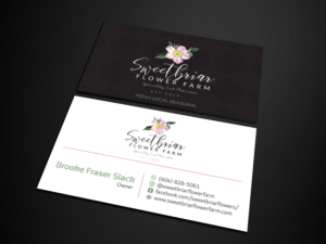 Visitenkarten-Design von Verified artistry (Design garden) für Sweetbriar Flower Farm | Design: #23970905