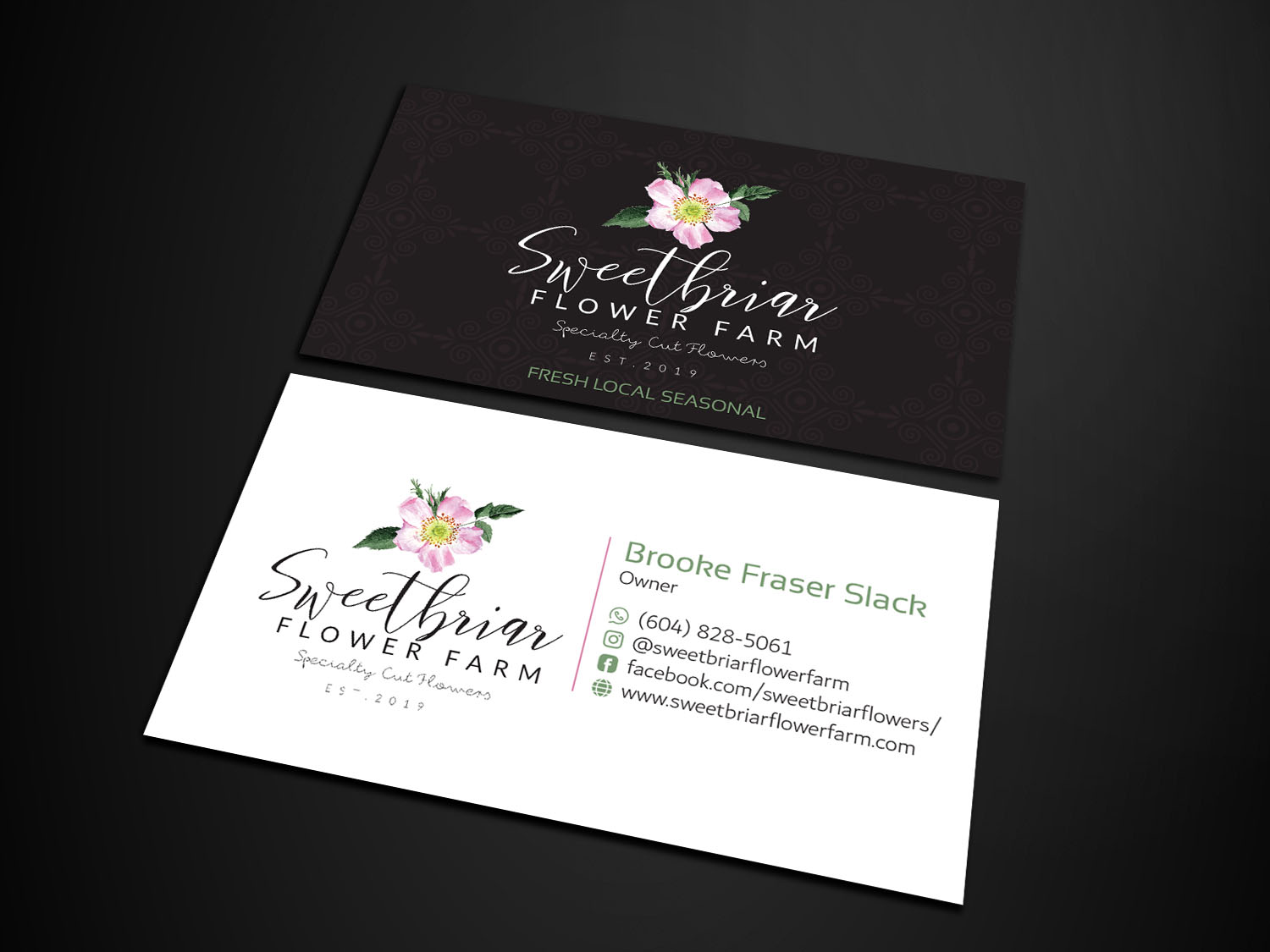 Diseño de Tarjeta de Presentación por Verified artistry (Design garden) para Sweetbriar Flower Farm | Diseño #23970906