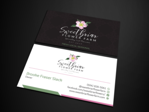 Visitenkarten-Design von Verified artistry (Design garden) für Sweetbriar Flower Farm | Design: #23970908