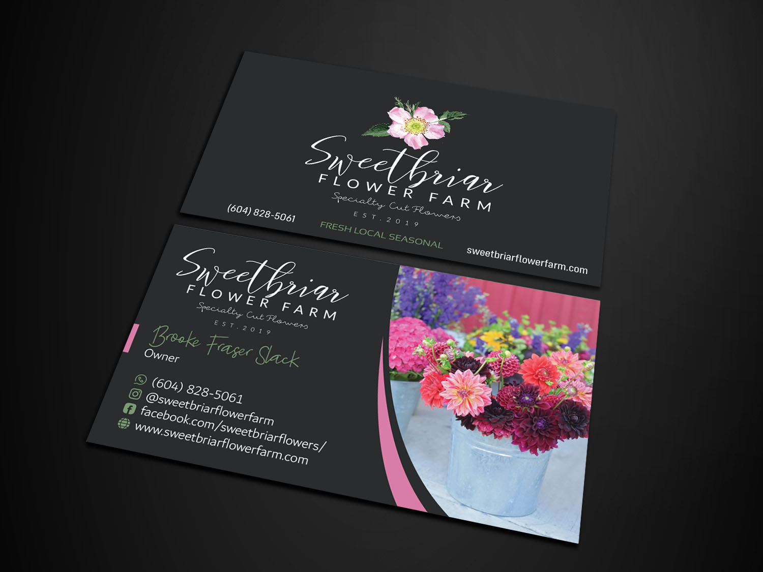 Visitenkarten-Design von Verified artistry (Design garden) für Sweetbriar Flower Farm | Design #24001797