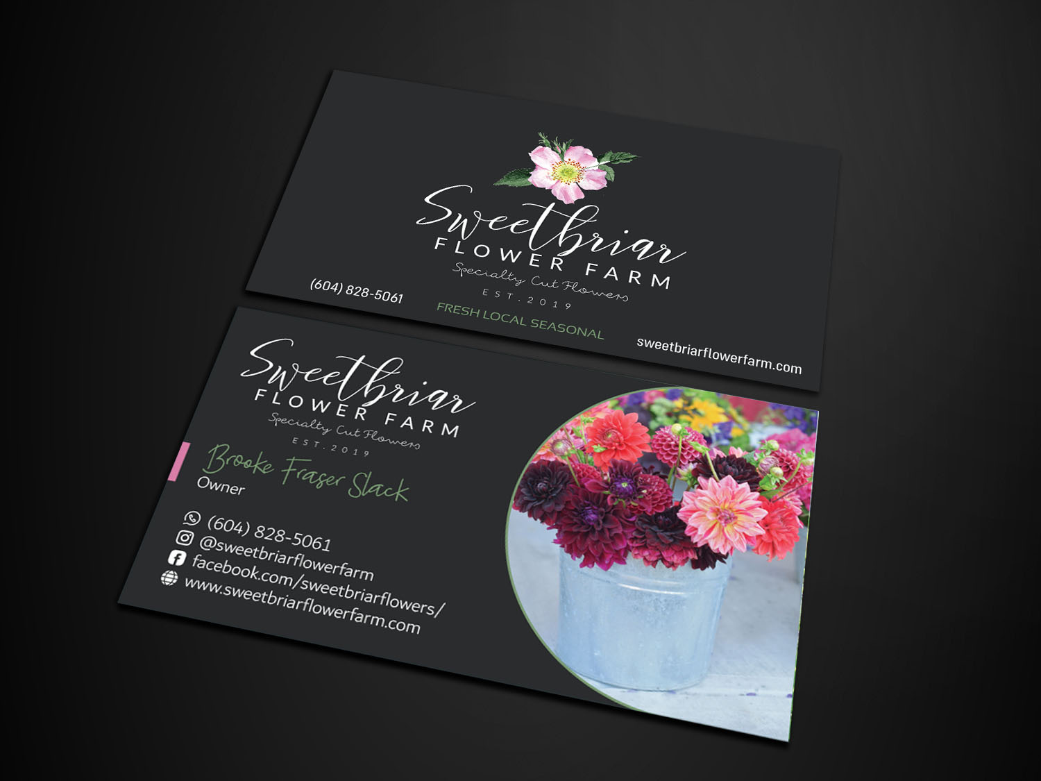 Diseño de Tarjeta de Presentación por Verified artistry (Design garden) para Sweetbriar Flower Farm | Diseño #24001805