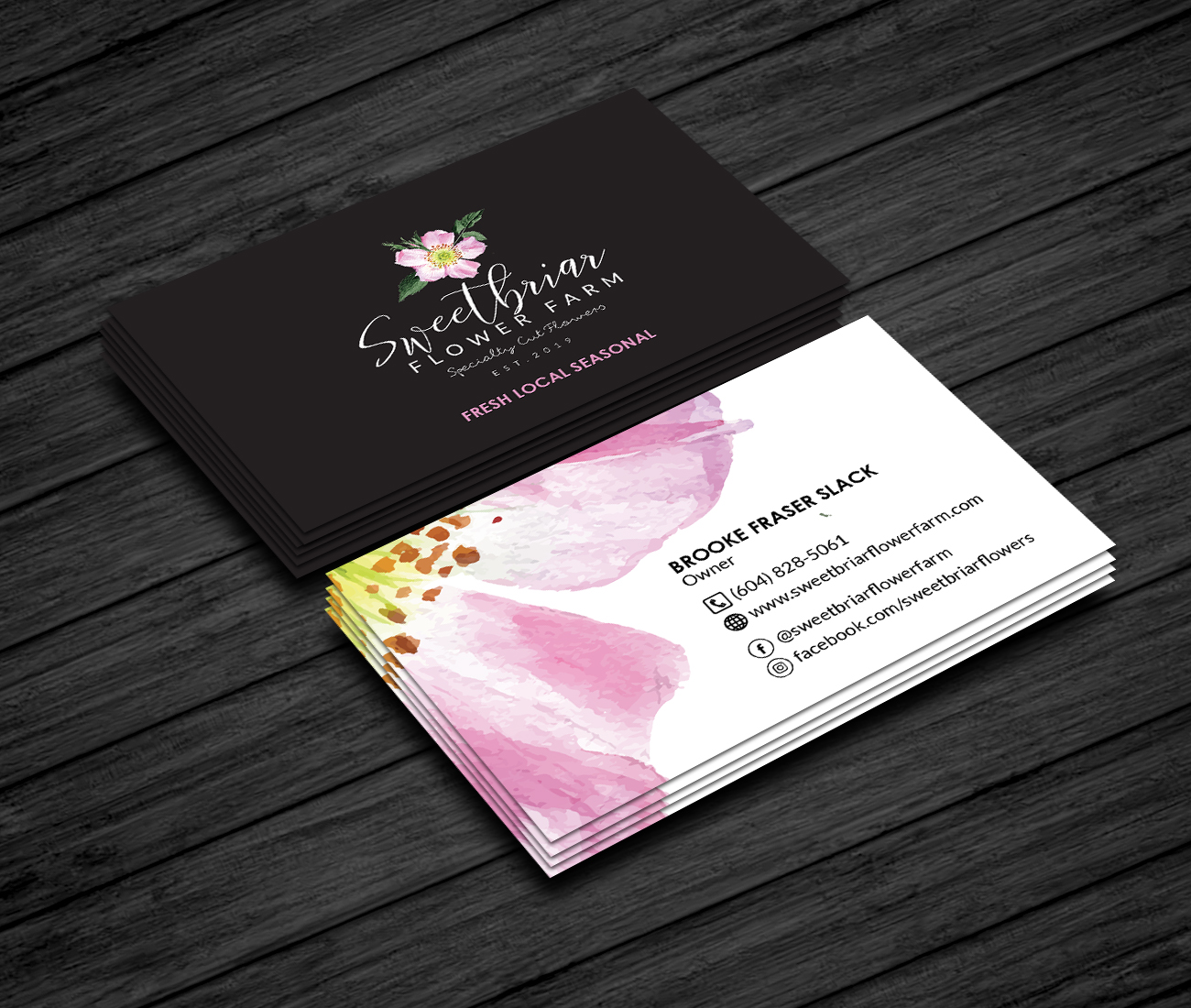 Design de Carte de Visite par Creations Box 2015 pour Sweetbriar Flower Farm | Design #23883610