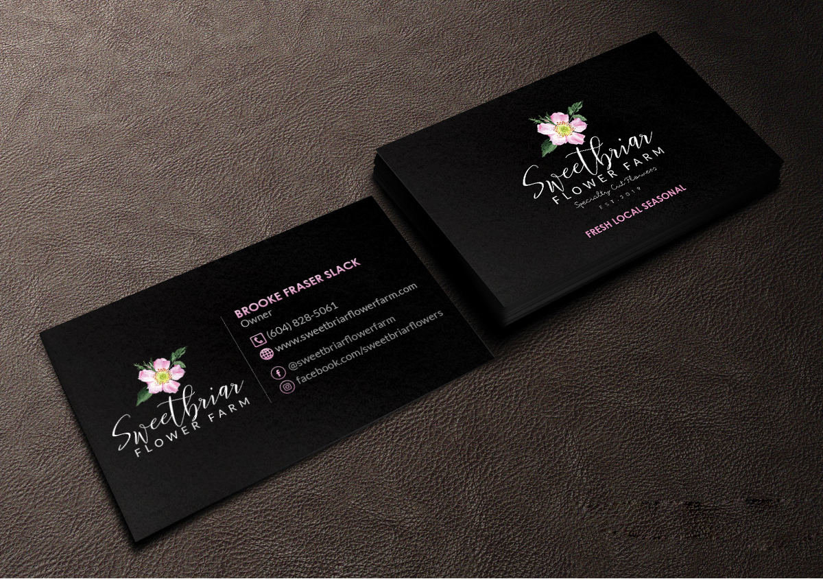 Business Card Design by Creations Box 2015 for Sweetbriar Flower Farm | Design #23883613