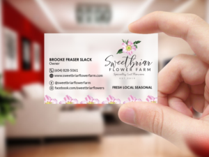 Business Card Design by Creations Box 2015 for Sweetbriar Flower Farm | Design: #23883630