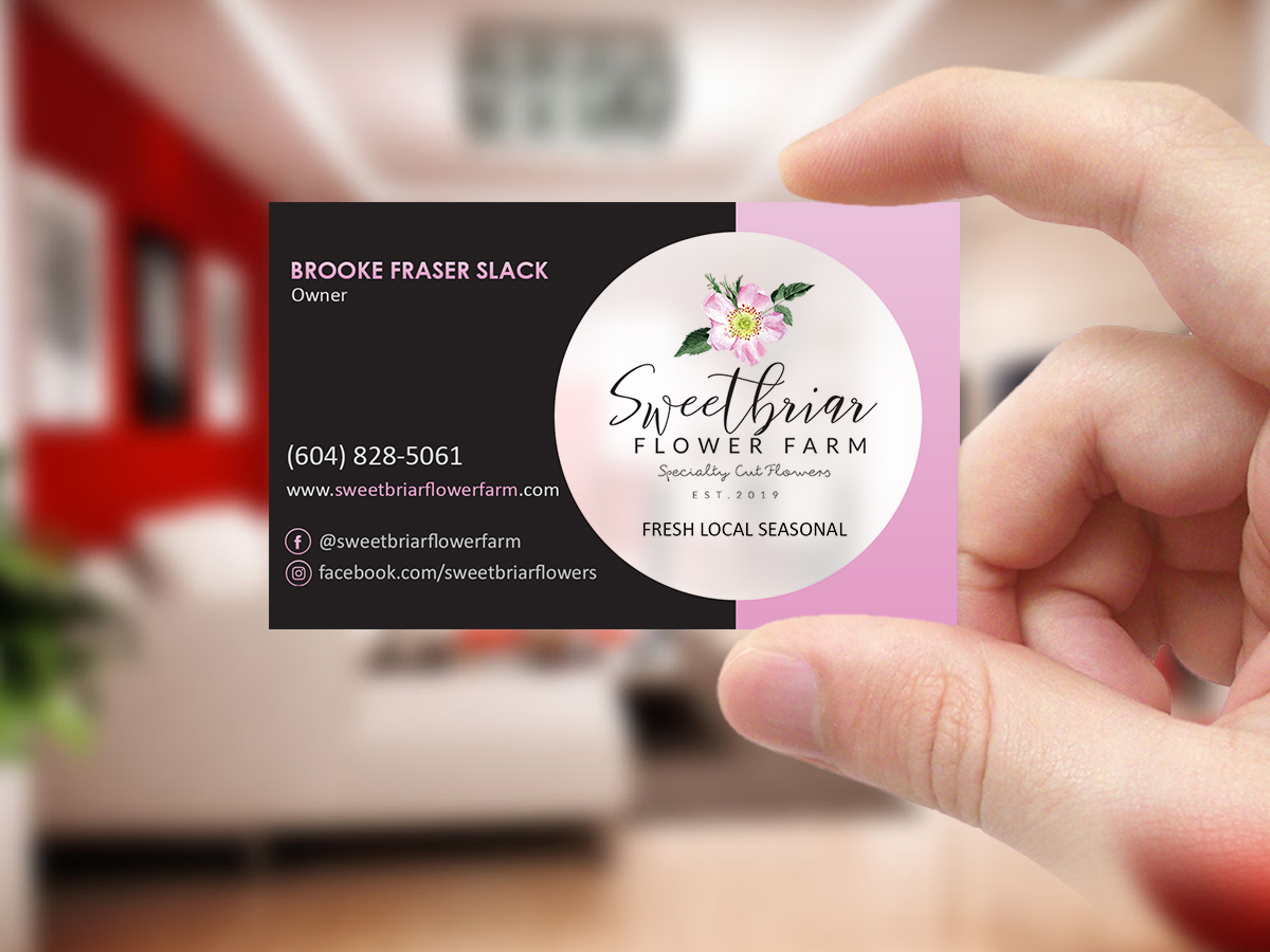Business Card Design by Creations Box 2015 for Sweetbriar Flower Farm | Design #23883636