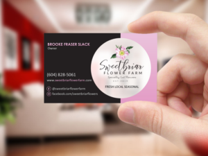 Business Card Design by Creations Box 2015 for Sweetbriar Flower Farm | Design: #23883636