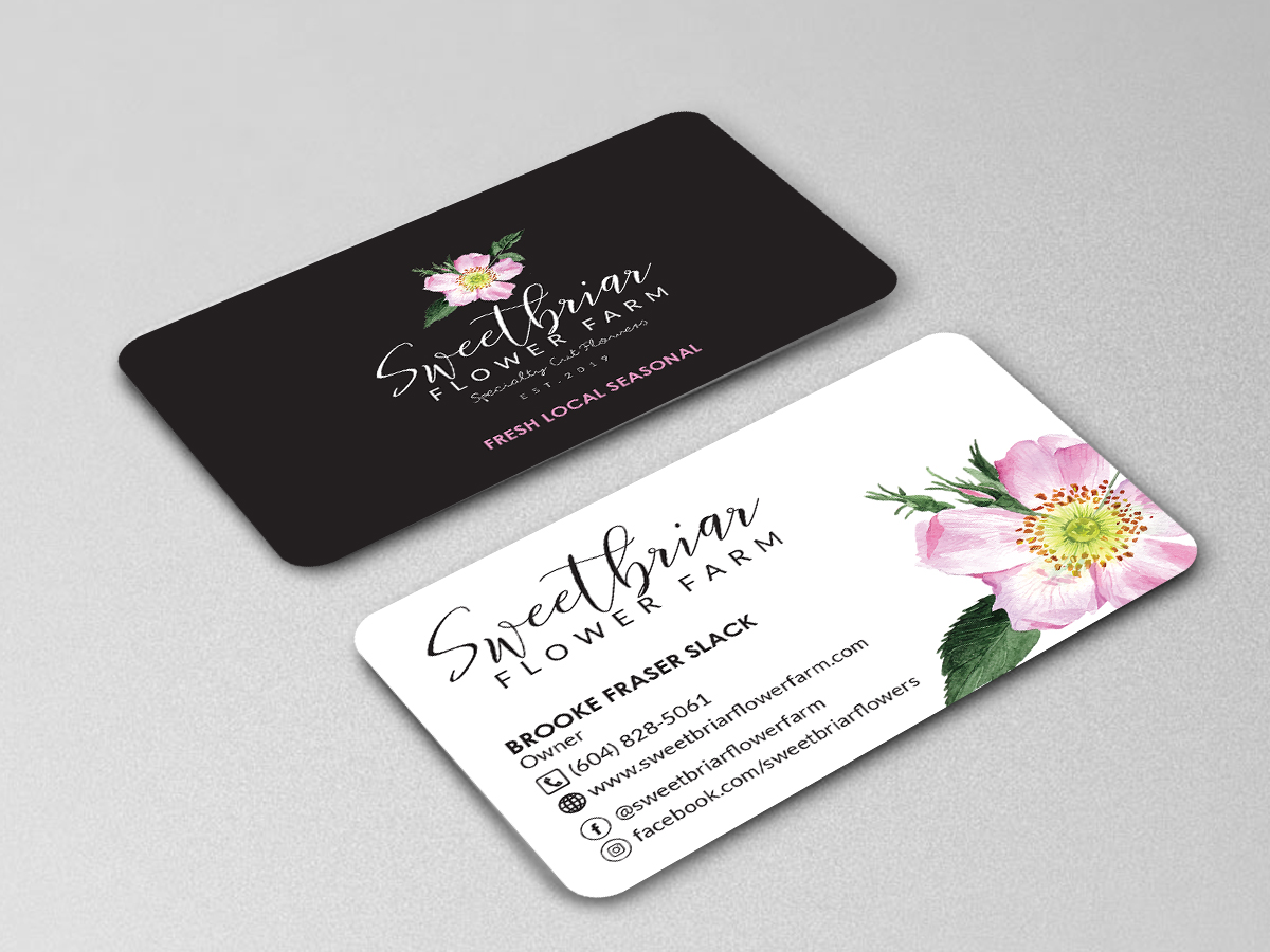 Business Card Design by Creations Box 2015 for Sweetbriar Flower Farm | Design #23883637