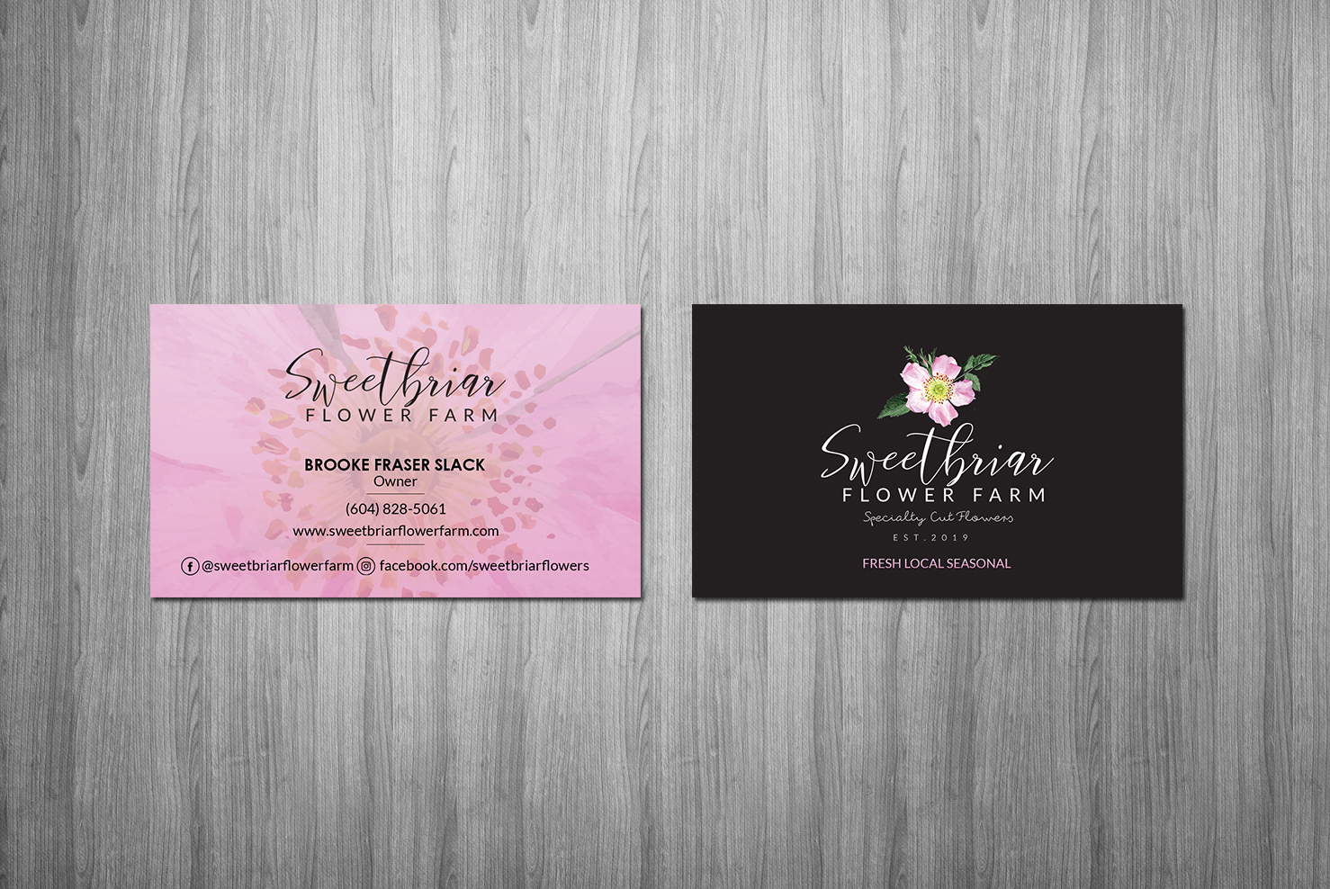 Design de Carte de Visite par Creations Box 2015 pour Sweetbriar Flower Farm | Design #23883638