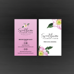 Business Card Design by Creations Box 2015 for Sweetbriar Flower Farm | Design: #23887078