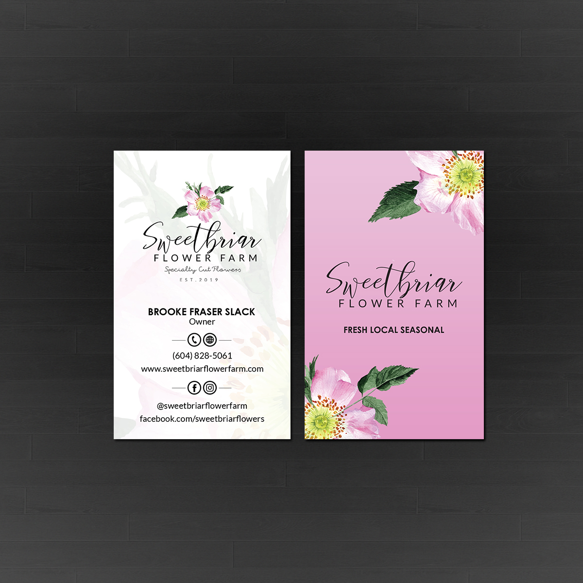 Business Card Design by Creations Box 2015 for Sweetbriar Flower Farm | Design #23887079