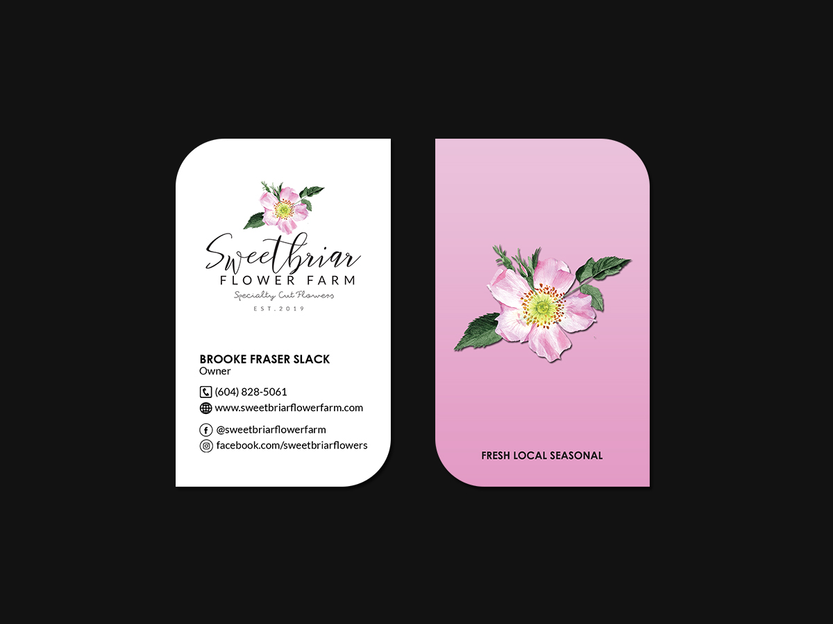 Business Card Design by Creations Box 2015 for Sweetbriar Flower Farm | Design #23887157