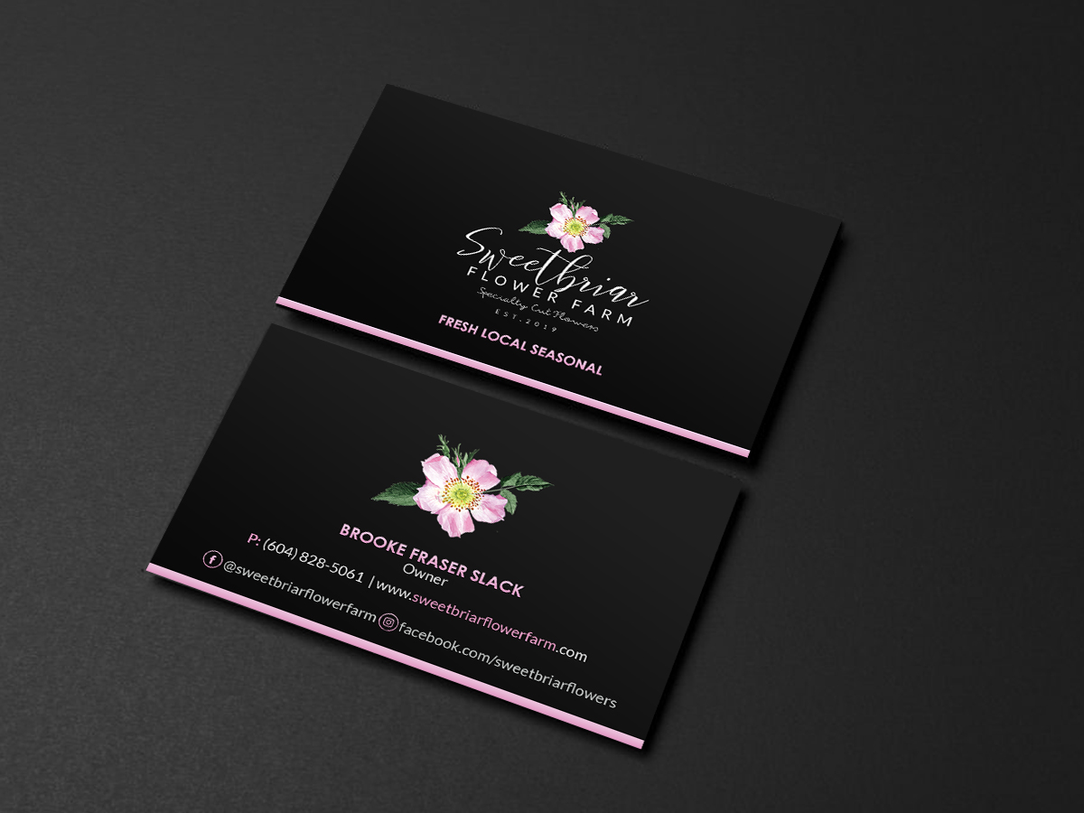 Design de Carte de Visite par Creations Box 2015 pour Sweetbriar Flower Farm | Design #23887158