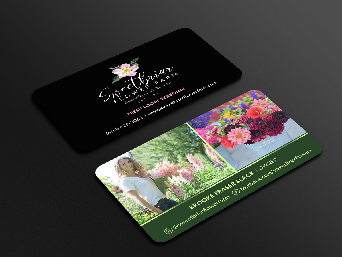 Business Card Design by Creations Box 2015 for Sweetbriar Flower Farm | Design #23995516