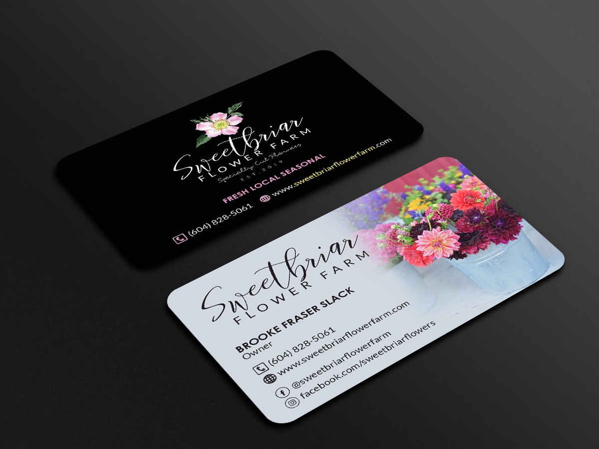 Business Card Design by Creations Box 2015 for Sweetbriar Flower Farm | Design #23995534