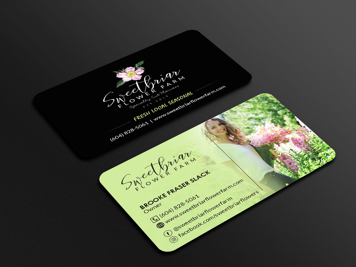 Business Card Design by Creations Box 2015 for Sweetbriar Flower Farm | Design #24014253