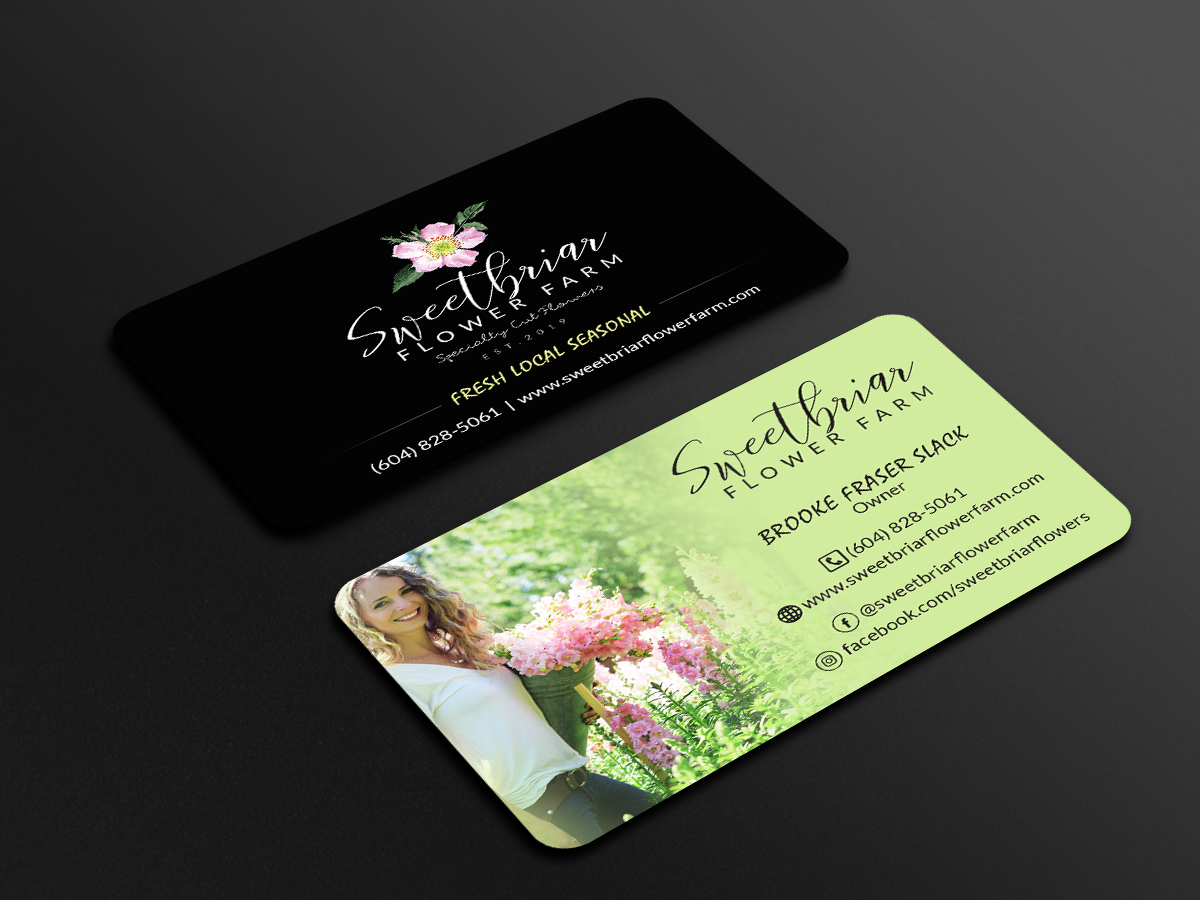 Design de Carte de Visite par Creations Box 2015 pour Sweetbriar Flower Farm | Design #24014257