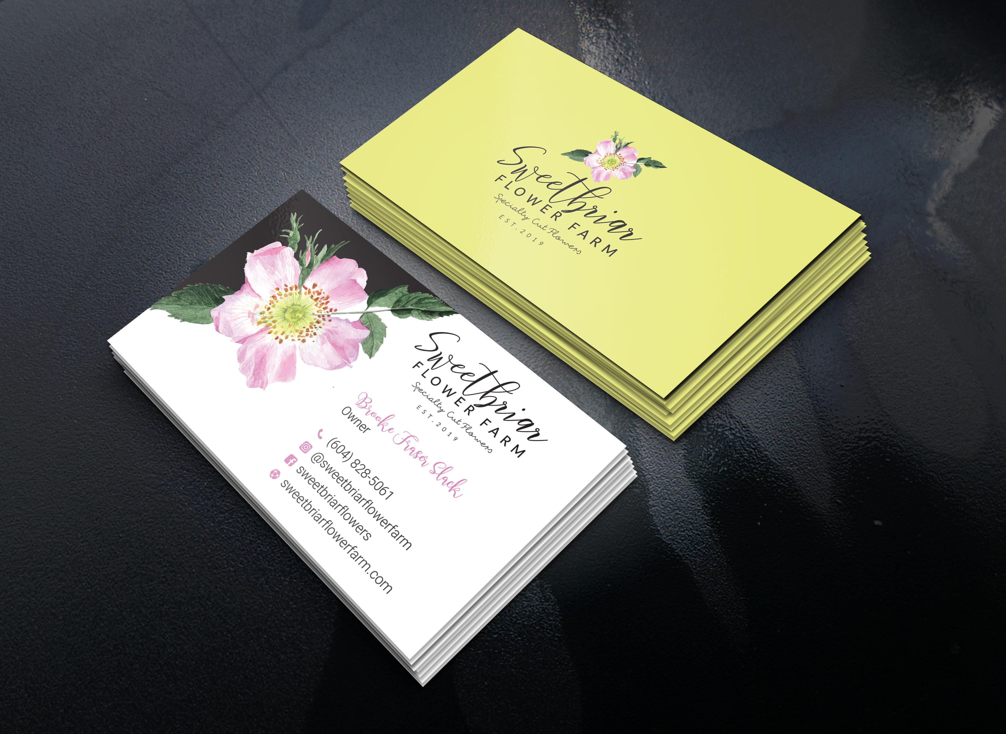 Diseño de Tarjeta de Presentación por LAXMI DESIGNHUB para Sweetbriar Flower Farm | Diseño #23892133