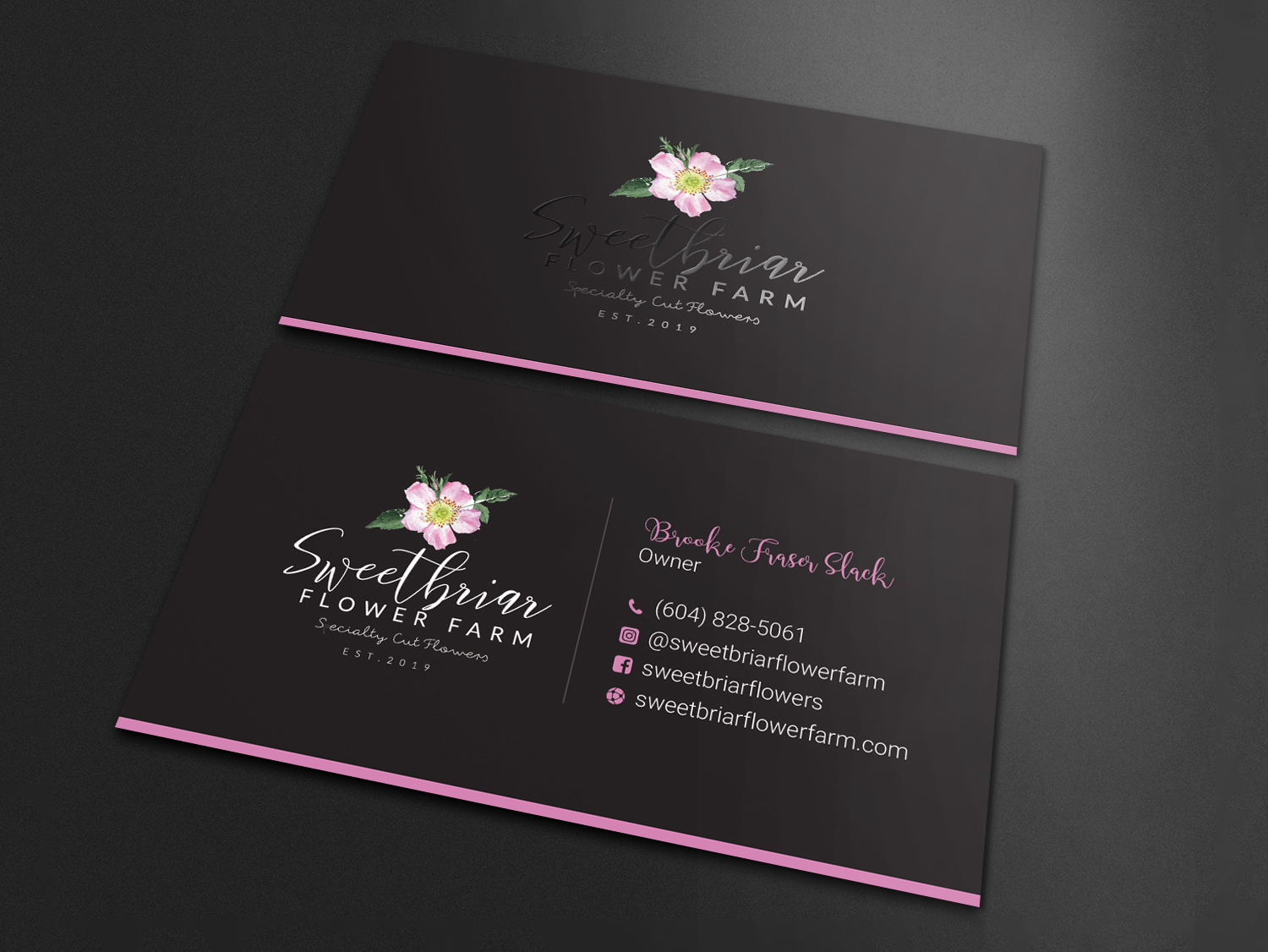 Diseño de Tarjeta de Presentación por LAXMI DESIGNHUB para Sweetbriar Flower Farm | Diseño #23892192