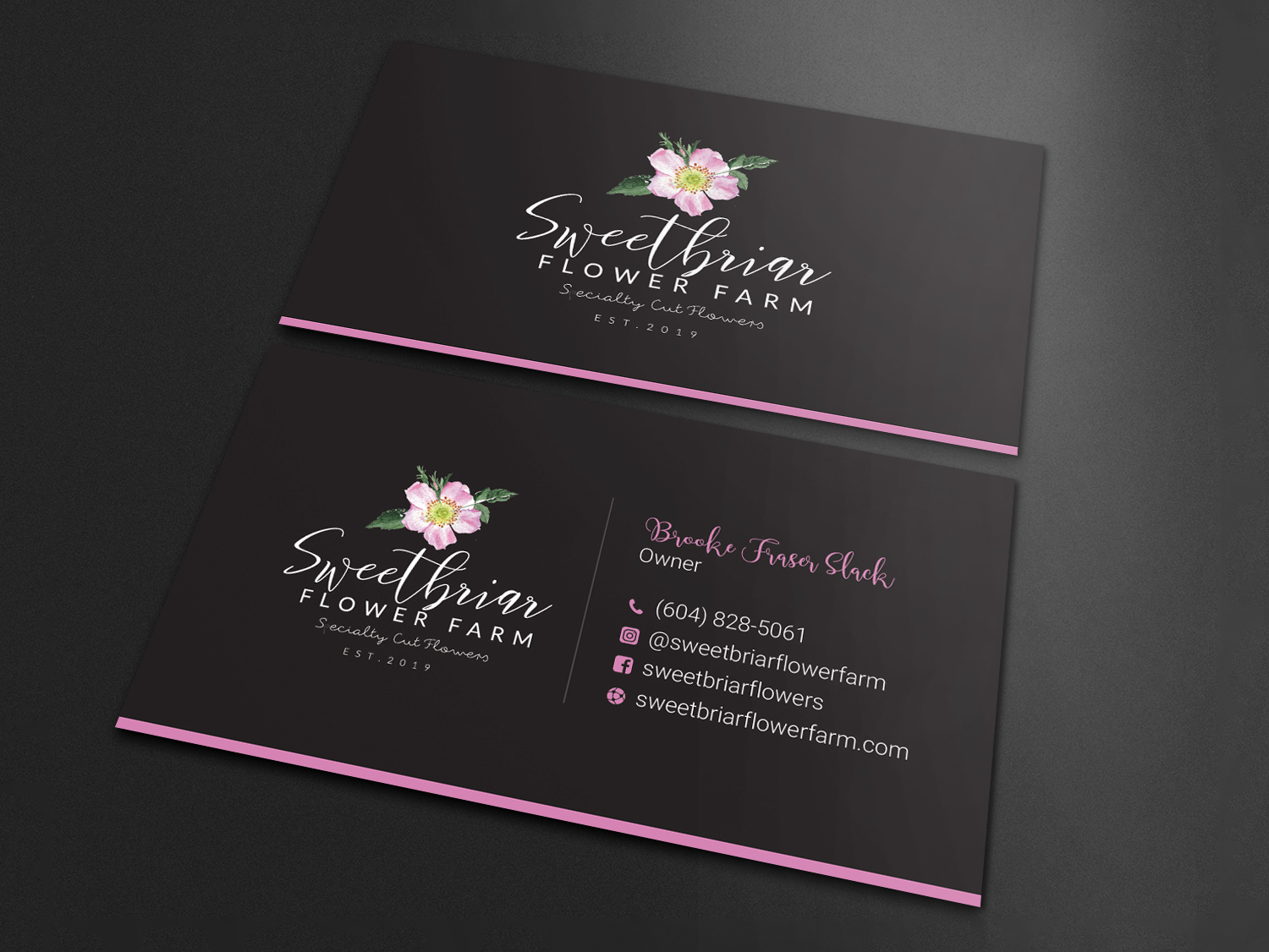 Design de Carte de Visite par LAXMI DESIGNHUB pour Sweetbriar Flower Farm | Design #23892193