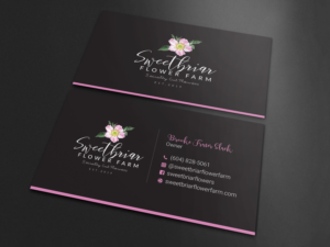 Business Card Design by LAXMI DESIGNHUB for Sweetbriar Flower Farm | Design: #23892193