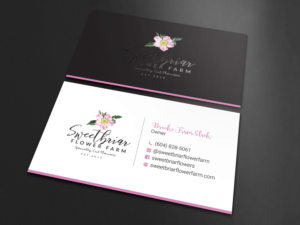 Business Card Design by LAXMI DESIGNHUB for Sweetbriar Flower Farm | Design: #23892194