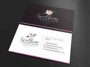 Business Card Design by LAXMI DESIGNHUB for Sweetbriar Flower Farm | Design: #23892195