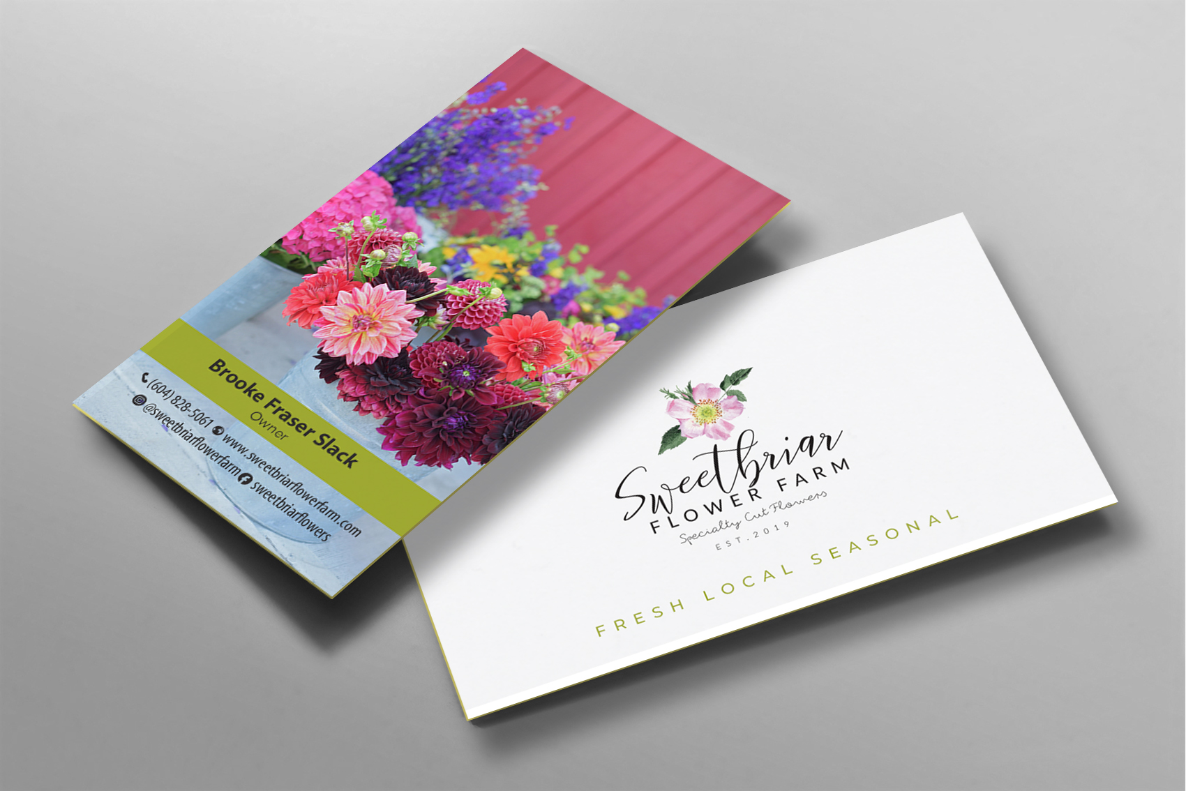 Business Card Design by chandrayaan.creative for Sweetbriar Flower Farm | Design #23992119