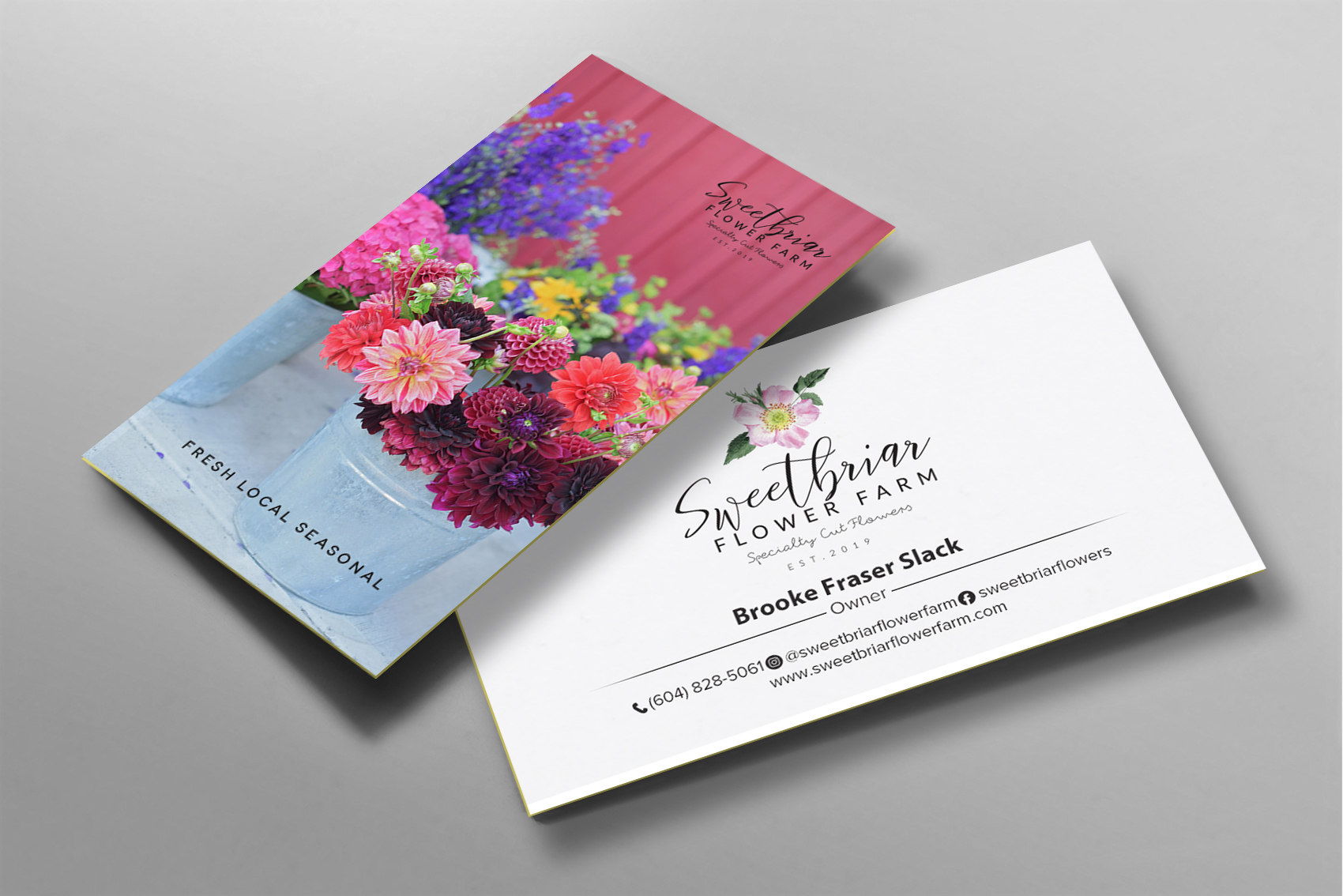 Business Card Design by chandrayaan.creative for Sweetbriar Flower Farm | Design #24003140