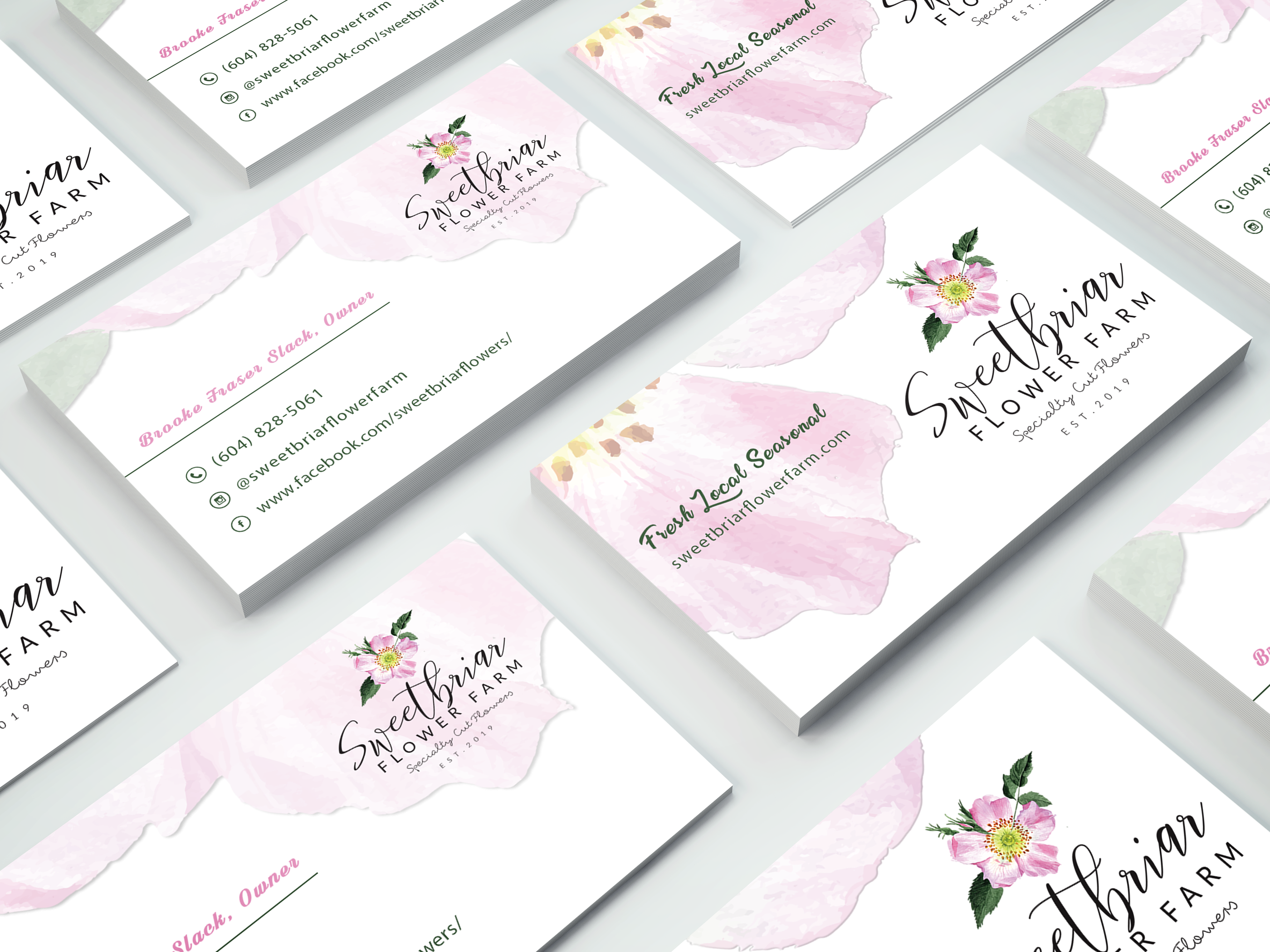 Visitenkarten-Design von alizaever für Sweetbriar Flower Farm | Design #23967862