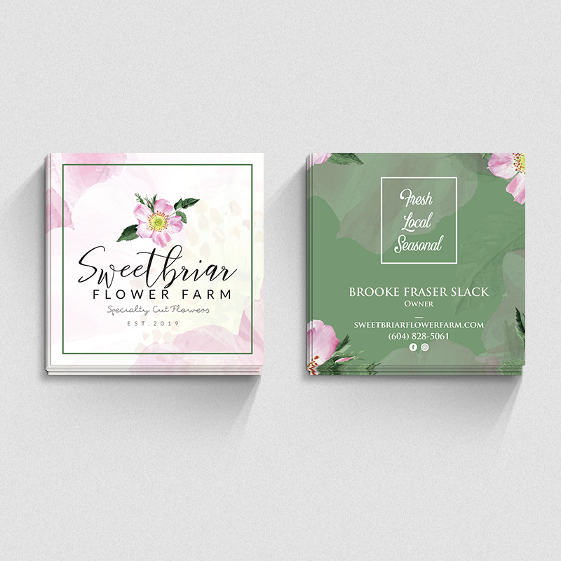 Design de Carte de Visite par Mayur Bhutada pour Sweetbriar Flower Farm | Design #23883044