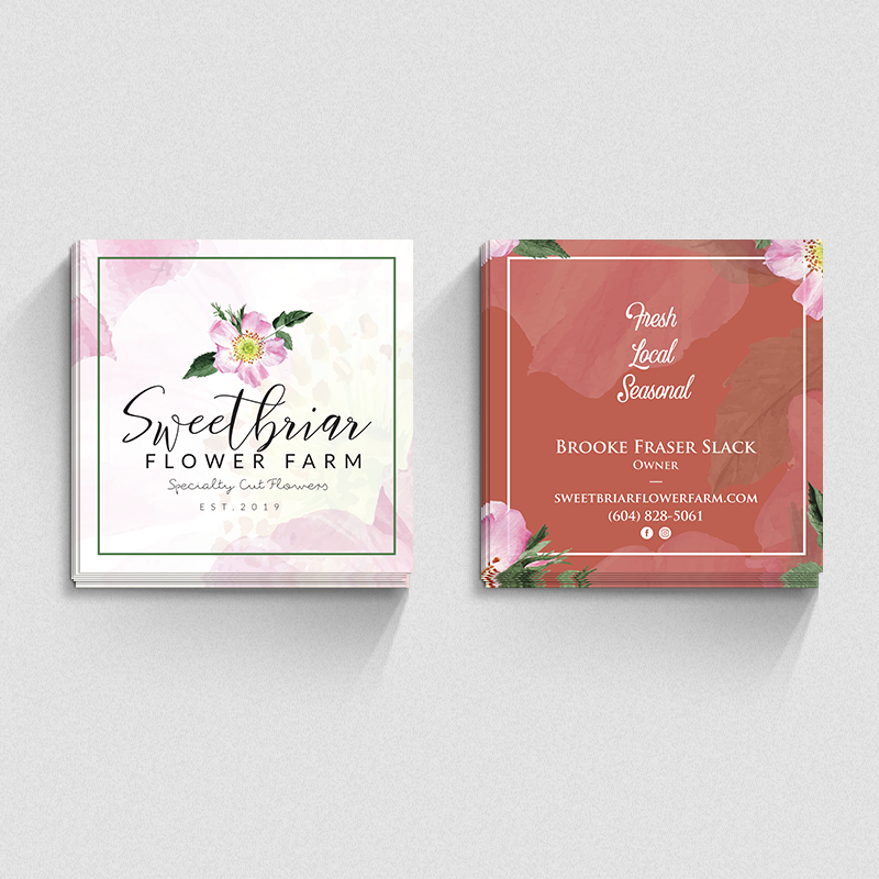 Business Card Design by Mayur Bhutada for Sweetbriar Flower Farm | Design #23883045