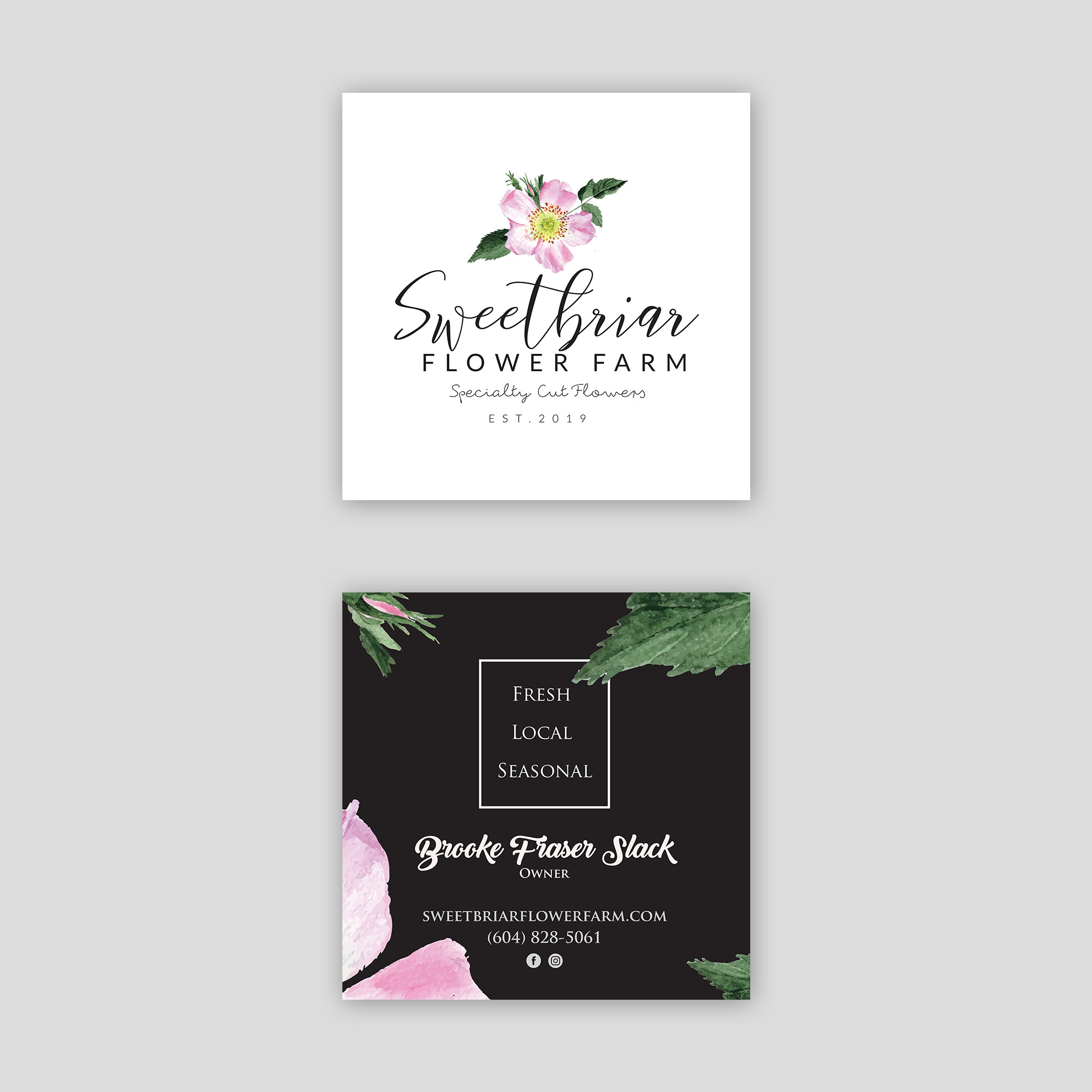 Diseño de Tarjeta de Presentación por Mayur Bhutada para Sweetbriar Flower Farm | Diseño #23966719