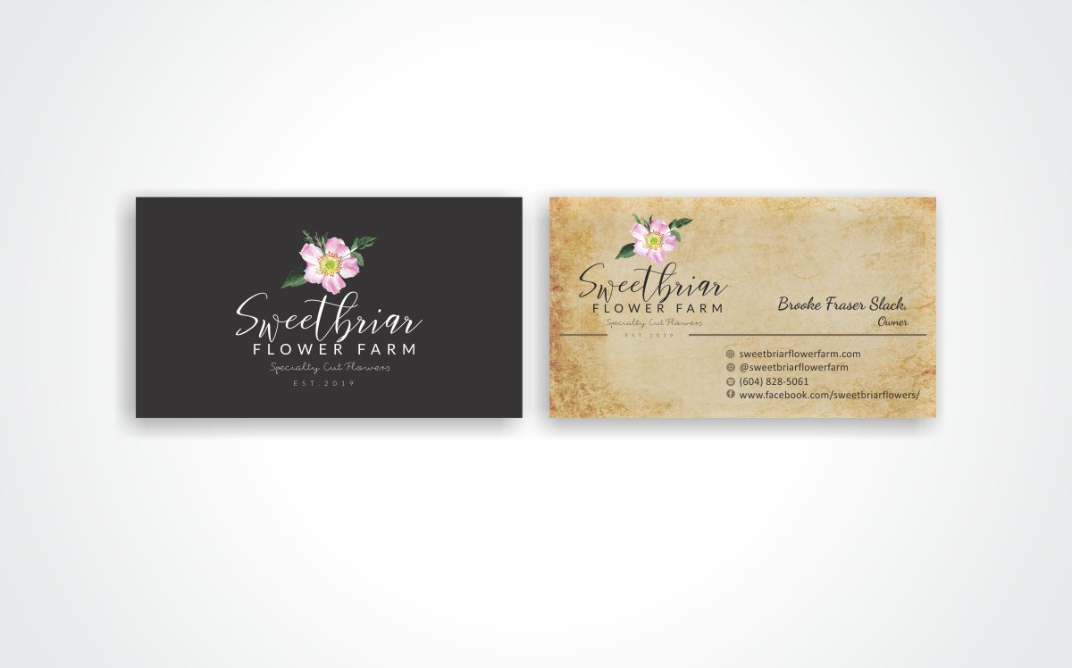 Business Card Design by Dave Paresh for Sweetbriar Flower Farm | Design #23902143
