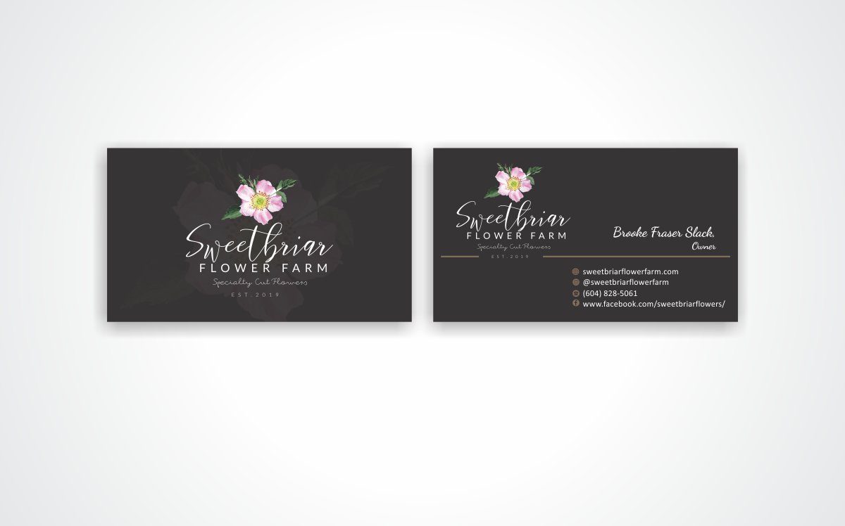 Business Card Design by Dave Paresh for Sweetbriar Flower Farm | Design #23902144